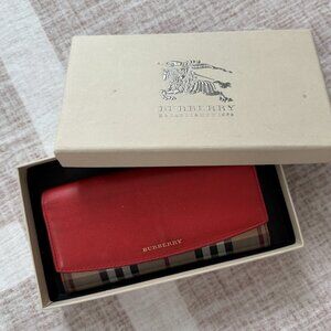 Burberry Women's Red Flip Wallet